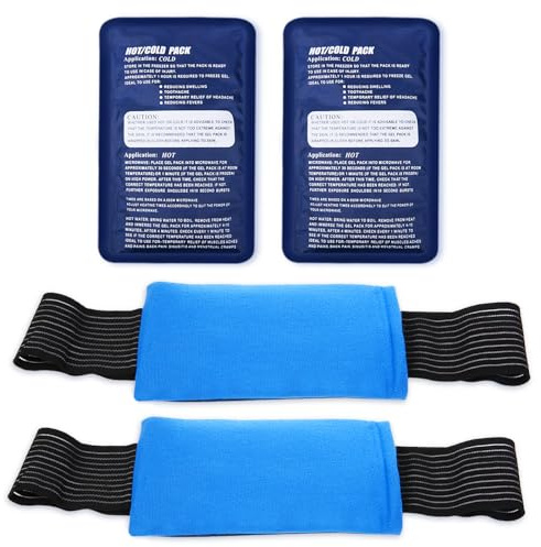 Ice Pack (2 Set), Ice Packs for Injuries Reusable, Gel Ice Packs Support Alleviate Joint and Muscle Pain - Hot and Cold Packs for Knees, Back, Shoulder & More