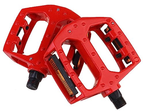 Milisten Fahrradpedalen Aus Aluminiumlegierung Spezielle Rollkugelpedale Mehrzweck-Pedale Für Fahrräder Installieren Verwenden Roter Stil Mit Einzelnen Rollperlen