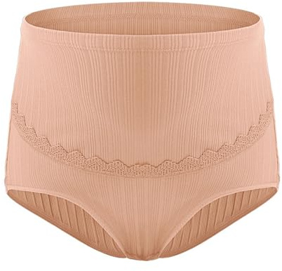 AnnSemo Bragas de maternidad para mujer, ropa interior de maternidad suave sin costuras, bragas de maternidad de cintura alta, bragas de embarazo y posparto elásticas ajustables, bragas hipster para