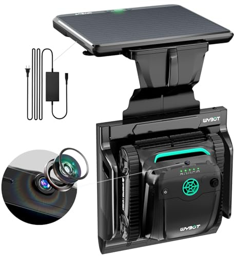 WYBOT S2 Solar Vision Robot Piscine sans Fil, caméra IA, Chargement Solaire, Retour et Charge automatiques, Nettoyage planifié amélioré, Nettoyage Partiel De Précision (Gris)