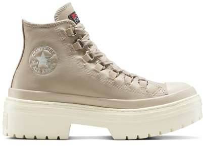 Converse Women's Chuck Taylor All Star Lugged Heel Platform Waterproof High Top Sneaker, Papyrus/Papyrus/Egret, 8