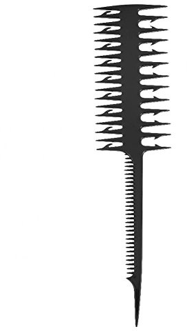 Highlighting Comb, Double-Sided, Dyed Hair Comb for DIY Hair Salon Bath, Black
