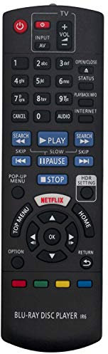 VINABTY N2QAYB001147 Télécommande de Remplacement pour Panasonic Blu-Ray Player N2QAYB001185 DMPUB300 DMPUB400 DPUB820 DP-UB820 DP-UB824 DP-UB300 DP-UB310 DP-UB400 DP-UB404 Remote Controller