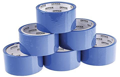 OFFICER PRODUCTS PRODUCTS 15025031-01 - Cinta adhesiva para embalaje (6 rollos, 48 mm de ancho x 46 m de largo), color de polipropileno con adhesivo acrílico/cinta de embalaje