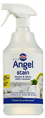 Nilco Angel Stain Carpet & Fabric Tough Stain Remover 1L Bleach Free Colour Safe Removes Oil, Tar, Marker Pen, Blood, Dirt, Biro, Curry Sauce, Beetroot, Chocolate and More |NIL066