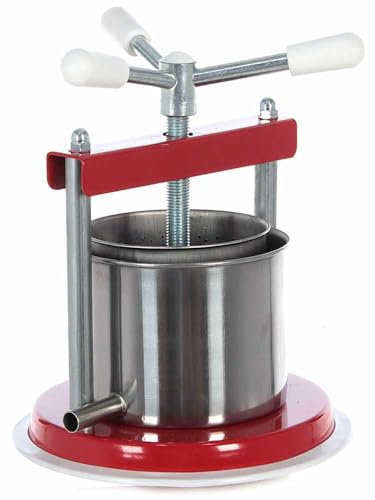 La zappa Torchietto premitutto in Acciaio e Inox, adatto come pressa per liquore, frutta ed olive (1,5 lt)