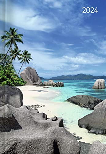 Buchkalender Style Beach 2024 - Büro-Kalender A5 - Cheftimer - 1 Tag 1 Seite - 352 Seiten - Blume - Alpha Edition