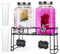 Waudace Doppel-Getränkespender aus Glas 4L - Spender mit Ständer, Edelstahlhahn und Deckel, Filter - Ideal für Wasser, Cocktails, Punsch und Saft für Hochzeiten, Partys und Events.