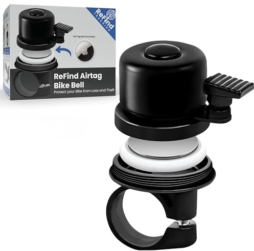 ReFind Cykelklocka för Airtag. Dold Airtag-hållare för Apple Airtag & P09-spårare. Cykelklocka med spårare. Stöldskydd med Airtag för cykel, elcykel eller sparkcykel.