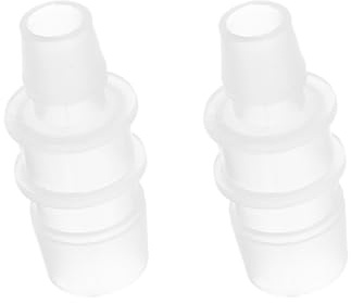 PATIKIL 2pcs Conector de Manguera para Acuario, Accesorio Recto de Púas de Plástico Empalmador Adaptador de Tubo Reductor de Empalme Conexión para Aire Agua Tubería Jardín Riego, 19x12mm