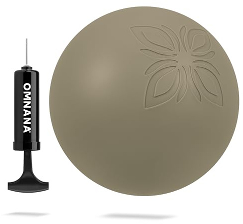 OMNANA Moon Pilatesball – Rutschfester Core-Trainer Ø 21 cm aus Eco-Elite PVC, ABS-Zertifiziert, Pilates & Yoga Balance-Ball, handlich 300 g