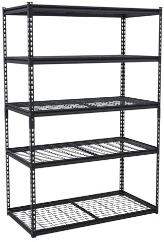 GarveeTech Heavy Duty Garage Shelving Unit, 48 in L x 24 in W x 72 in H Adjustable Storage Shelves, 2500 LBS Load Capacity, Durable Metal Shelves for Garage Organization, Basement, Workshop