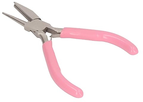 Jectse 5in Mini Wire Winding Pliers, Easy to Operate, Comfortable Handle, Wear Resistant Material, Craft Jewelry Accessory with Half Groove Half Round, Suitable for Jewelry