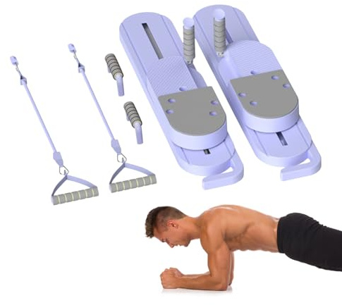 Nixiara Dispositivo de pilates para entrenamiento en casa, reformador de pilates portátil | Dispositivo multifuncional de abdominales para entrenamiento de fuerza, tronco, piernas, brazos