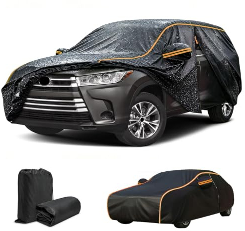 Telo Copriauto Impermeabile per Lancia Thema 2011-2014, Copertura Auto da Esterno Completa con Cerniera, Protezione Anti-UV/Vento/Pioggia/Neve/Polvere, Asciugatura Veloce