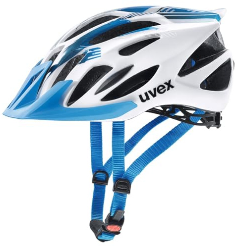 uvex Flash Fahrradhelm, White Blue, 53-56 cm