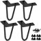 4 Stück Haarnadel Tischbeine 15cm, Modernes Metall Möbelfüße Hairpin Legs mit Bodenschonern, Austauschbare Haarnadelbeine für Schreibtisch Couchtisch Nachttisch Regal Schrank, DIY Möbelgestell Schwarz