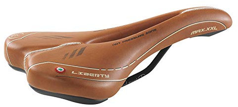 Selle Montegrappa RENNRADSATTEL FAHRRADSATTEL Liberty XXL - Made in Italy Hellbraun