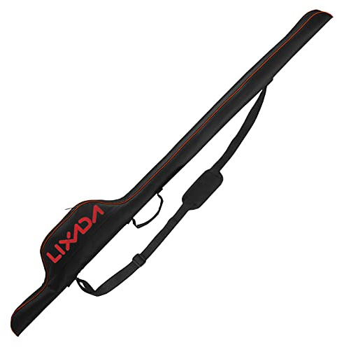 Lixada 63 Inch Fishing Rod Bag - Portable Reel Protective Case, Folding Pole Holder Cover and Tackle Organizer