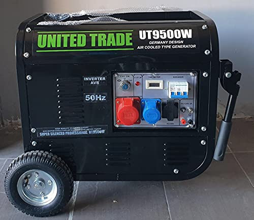 UNITED TRADE Strömgenerator/generatoraggregat/HP 6.5 elektrisk startgenerator med nyckel och inbyggd fjärrkontroll - trifas