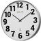 Explore Scientific RAC1003 - Reloj de Pared de 25 cm de diámetro, radiocontrolado, Movimiento preciso, no Necesita Ajuste, diseño contemporáneo, con números, Metal, Blanco