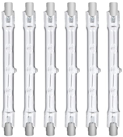 Comyan 300W Äquivalent R7s Linear Halogen Flutlicht 4650lm 2700K J118 Sicherheitsglühlampe 118mm Länge, dimmbar - 6er Pack