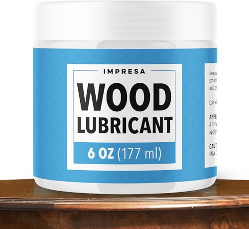 Impresa 6 Oz Wood Drawer Wax Paste - Friction-Free Sliding & Slide Wax - Squeak Elimination & Wood Lubricant for Smooth Movement - Corrosion Protection & Drawer Glide Lubricant