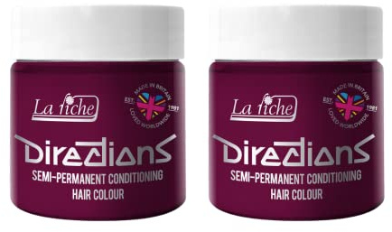 2 x La Riche Directions Semi-Permanent Hair Color Bote de 100 ml (Dark Tulip)