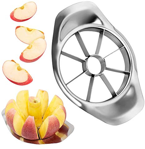 Stainless Steel Apple Slicer Fruit Cutter Fruit Cutter Stainless Steel 3 in 1 Stainless Steel Apple Corer Peeler Apple Cutter Apple Cutter with 8 Blades for Cutting Fruit and Vegetables