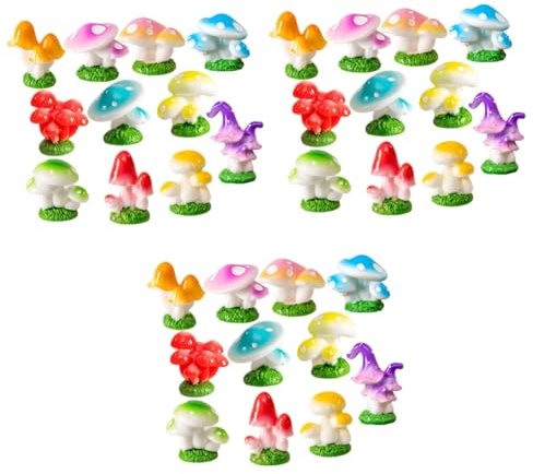 Kisangel Lot De 3 Mini Champignons Décoratifs Réalistes pour Décoration De Paysage Et De Jardin 11 Pièces X 3