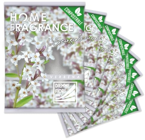 DIEMME FIORI | Home Fragrance L'Essenziale, Sacchetti Profumati per Armadio e Piccoli Ambienti, Fragranza a Lunga Durata, Verbena, 8 Pezzi