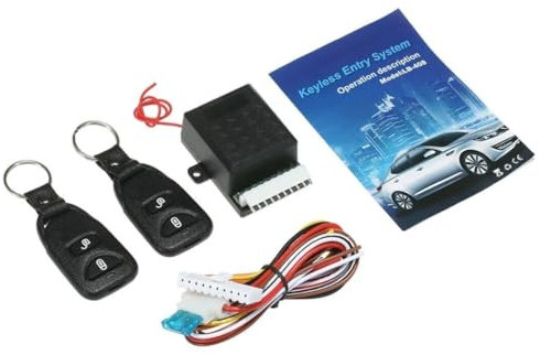 KIT CHIUSURA CENTRALIZZATA UNIVERSALE PER AUTO CON 2 TELECOMANDI CENTRALINA AUTO