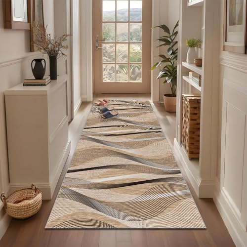 Qemgrste Tappeto Passatoia Corridoio 40 x 60 cm Antiscivolo Tappeto per Cucina Tappeto Ingresso Interno Lungo Tappeto Passatoia Corridoio Lungo per Corridoio Salotto Camera da Letto Bagno