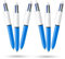 BIC 4-farbige Mini-Stifte, 6 Stück, Multi-Stift, einziehbares Design, 12 cm, Mini-Größe, mehrfarbiger Stift mit vier sortierten lebendigen Tinten, mehrfarbige Stifte, alles in einem, für Schule, Büro