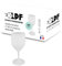 LPF LE PETIT FOURNISSEUR - Lot de 25 Verres à Vin réutilisables 25cl (30cl max) - Polypropylène plastique alimentaire rigide - Verre à pied à eau et vin - Compatible lave-vaisselle - Couleur Givrée