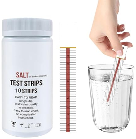 10 Pièces Test Eau Salée Piscine, Bandelette Test Sel Piscine, Bandelette Papier Détection Teneur En Chlorure Sodium, Fournitures D'analyse De L'eau Pour Bain À Remous, Spa Et Piscine, Mesure Précise