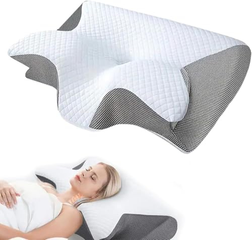 Mtjbfv Orthosleep,Cuscino Ortopedico Cervicale Per Alleviare Il Disagio Al Collo, Cuscino Ergonomico Con Federa Sfoderabile Per Una Facile Pulizi (B)