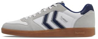 hummel Perfect NS 232725 9109 - Zapatillas de balonmano veganas, blanco y azul, 46 EU