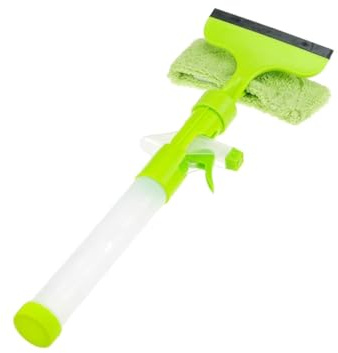 GETAJGHSD Plastic Window Wiper Water Spray Function Multi-use Glass Cleaning Tool Home and Car Green Window Squeegee Cleaner Glass Surfaces