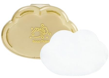 Fogli di sapone di carta, 50 pezzi, sapone per le mani, mini carta portatile delicata sulla pelle, design pratico per il lavaggio igienico delle mani durante escursioni, viaggi, campeggio e uso