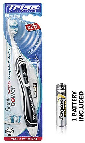 Sonic Power Complete Protection (Medium), Black, Battery, Electric Manual Toothbrush, Swiss-Made, 61 g