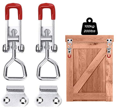 HONGECB Loquet à Bascule en Métal, Décharge Rapide d'outil de Main, GH4001 100kg/220lbs Capacité de Maintien, Sauterelles de Menuisier Réglable pour Fixation et Serrage, pour Porte, Armoire, Valise