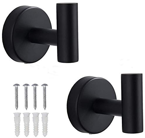 Ganci da parete in acciaio inox SUS 304, resistenti, per bagno, per asciugamani, confezione da 2