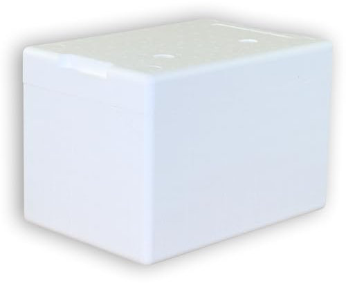1 Thermobox Styropor 7,35 Liter mit Deckel - Kühlbox Styropor - Wiederverwendbarer Isolierbehälter/Transportbox | Große Styropor Kühlbox
