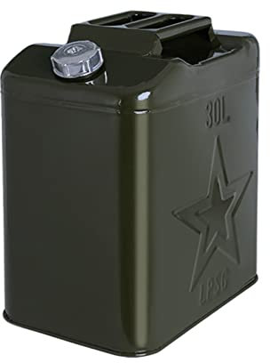 ADASPR Metall Benzinkanister 5-60 Liter Metallkanister Kanister Kraftstoffkanister mit Kanüle Dieselkanister Ersatzkanister mit Flexibles Ausgießer für Treibstoff Benzin und Diesel (Size : 30L)