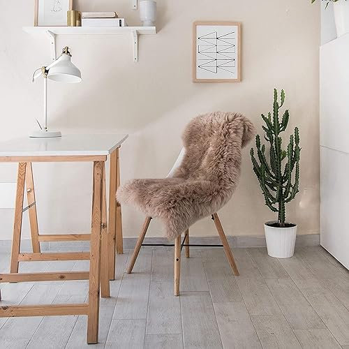 lightlux Faux Lammfell Schaffell Teppich Kunstfell Dekofell in Super weich Lammfellimitat Longhair Fell Optik Nachahmung Wolle Bettvorleger Sofa Matte für Schlafzimmer Kinderzimmer