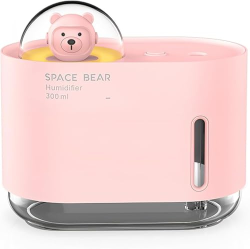 Umidificatore da 300 ml, diffusore d'aria con 7 luci che cambiano colore, spegnimento automatico senza acqua, ideale per camera da letto del bambino, yoga
