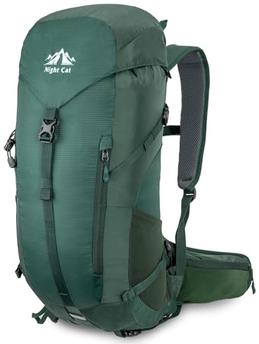 Night Cat Rucksack 50L Wanderrucksack: Trekkingrucksack Reiserucksack Herren Damen Atmungsaktiv Leichtgewicht für Camping Trekking Mountainering Klettern Fahrradreisen