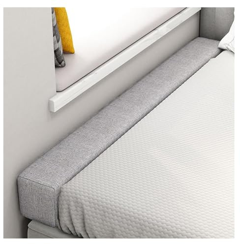 ELYSYSRL Bed Wall Gap Filler, Headboard Mattress Filler, Close the Gap, Washable Bed Bridge Bed Wedge for Single/Double/King Bed(Light gray,90x10x15cm)