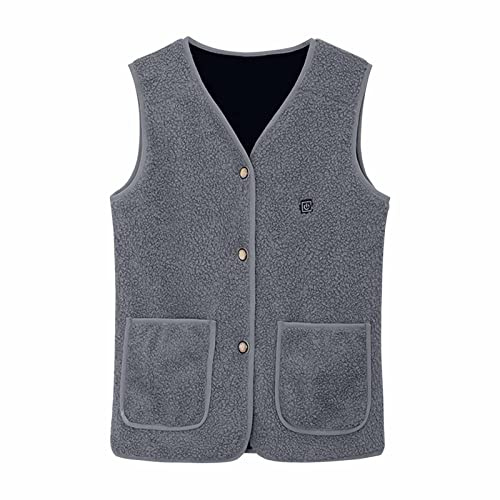 Wyongtao Gilet Chauffant Coton Sans Manche Homme Femme Veste Chauffante Polaire Électrique Avec 5 Zones De Chauffé Manteau Chauffant Hiver Chauds Lavable Pour Moto Chasse Randonnée Pas Cher 2024